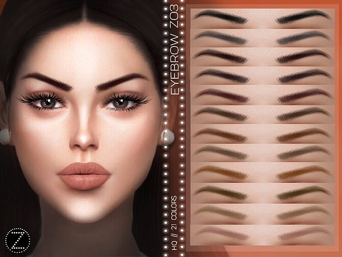 Sims 4 EYEBROW Z03 by ZENX at TSR