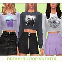 Dreamer Crop Sweater By Black Lily