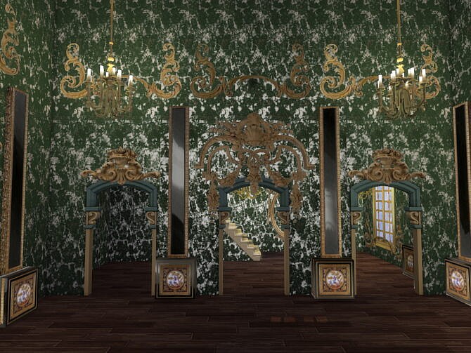 Sims 4 Rococo Styled Room Frames & Walls at Anna Quinn Stories