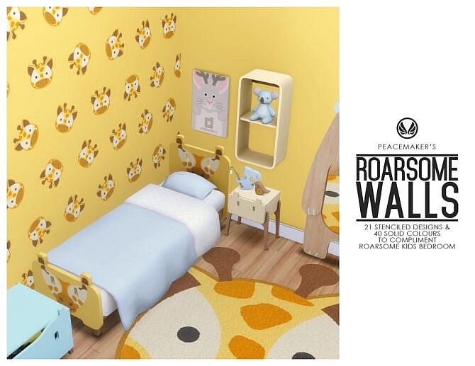 Sims 4 Roarsome Walls at Simsational Designs