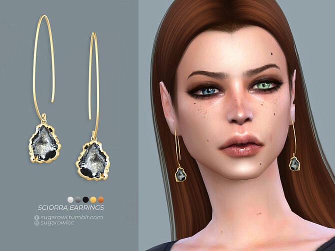 Sims 4 Sciorra earrings by sugar owl at TSR