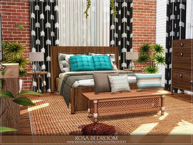 Sims 4 Rosa Bedroom by MychQQQ at TSR