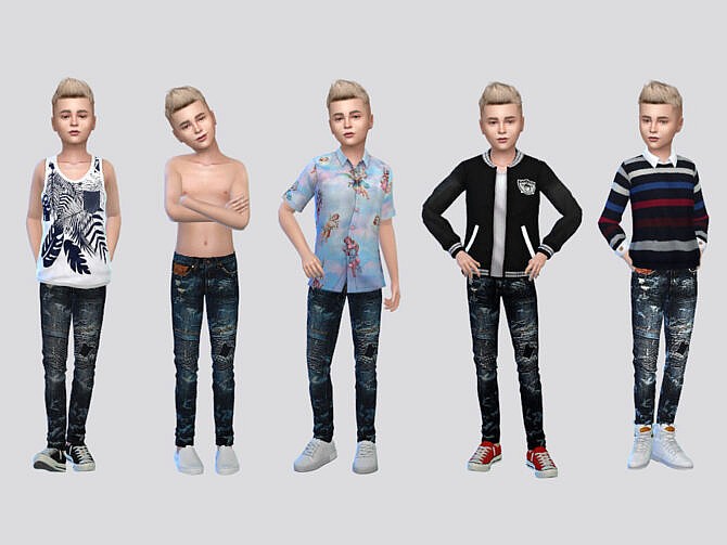 Sims 4 Shiki Denim Jeans Boys by McLayneSims at TSR