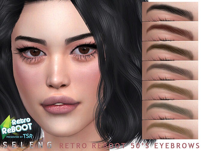 Sims 4 Retro 50s Eyebrows by Seleng at TSR