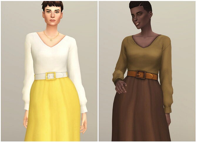 Sims 4 Duchess of Dress IX at Rusty Nail