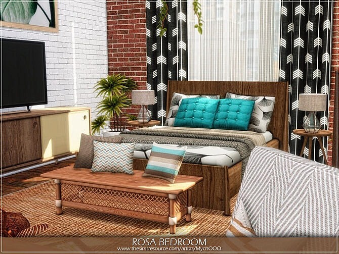 Sims 4 Rosa Bedroom by MychQQQ at TSR