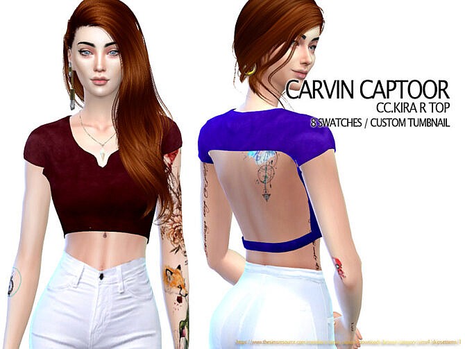 Sims 4 KIRA R TOP by carvin captoor at TSR