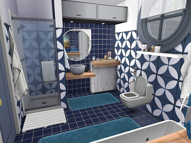 Sims 4 The Squealing Mermaid Boathouse Bathroom by fredbrenny at TSR