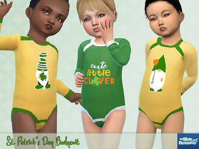Sims 4 St. Patricks Day Bodysuit by Pelineldis at TSR