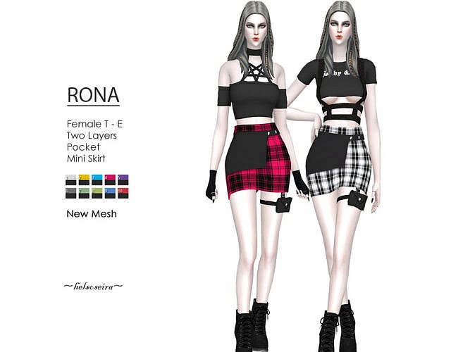 Rona Mini Skirt By Helsoseira At Tsr Sims 4 Updates