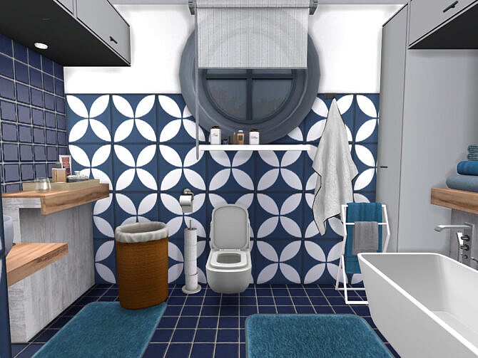 Sims 4 The Squealing Mermaid Boathouse Bathroom by fredbrenny at TSR