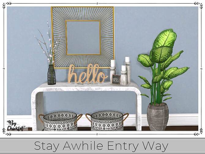 Sims 4 Stay Awhile Entry Way (Part 1) by Chicklet at TSR