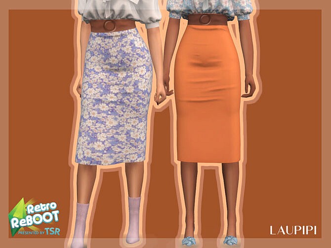 Sims 4 Retro Skirt R6 by laupipi at TSR