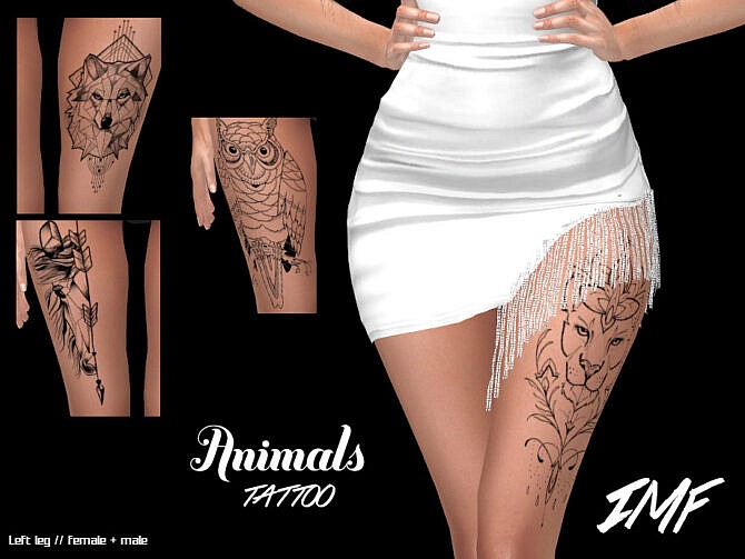 Sims 4 IMF Tattoo Animals by IzzieMcFire at TSR