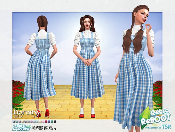 Sims 4 Retro Dorothy Dress by Sifix at TSR