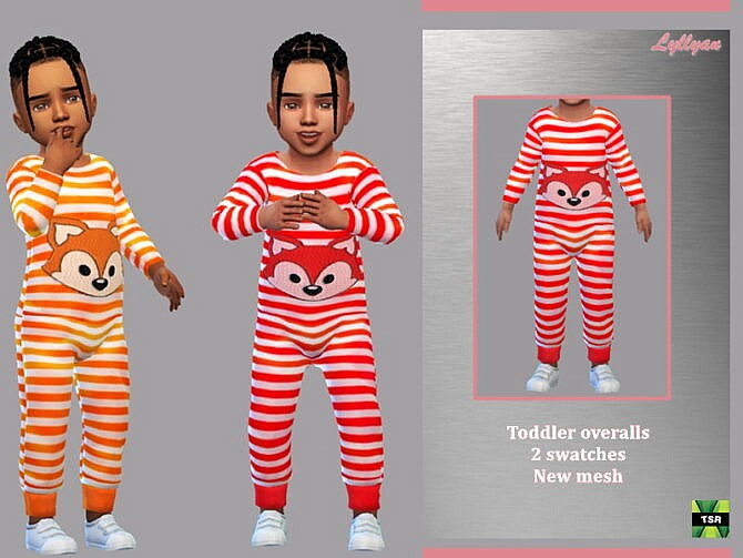 Sims 4 Toddler overalls by LYLLYAN at TSR