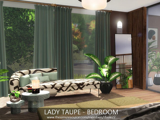 Sims 4 LADY TAUPE BEDROOM by dasie2 at TSR