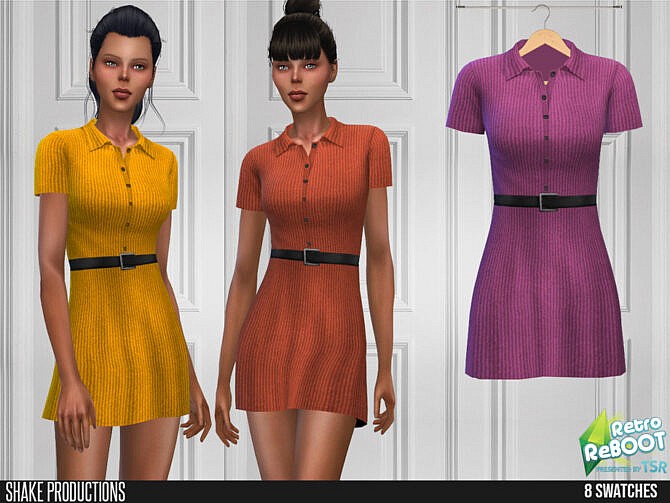 Sims 4 Retro dress by ShakeProductions at TSR