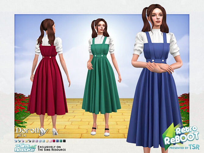Sims 4 Retro Dorothy Dress by Sifix at TSR
