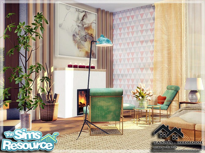 Sims 4 TANNIA Bedroom by marychabb at TSR