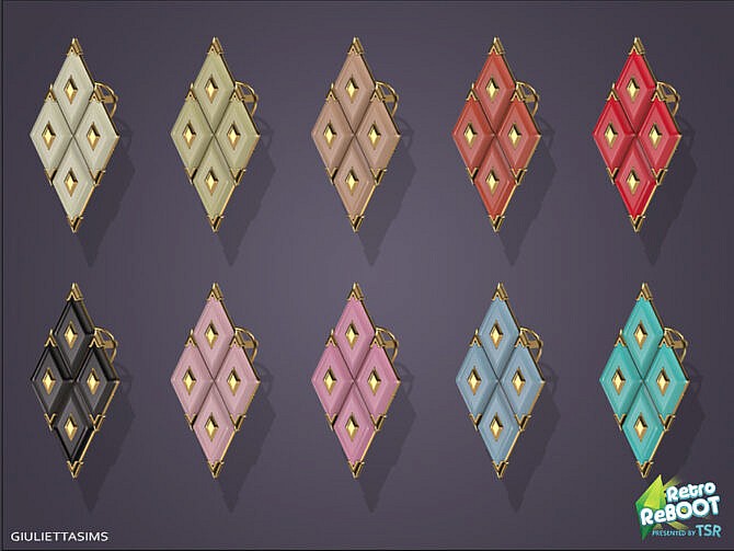 Sims 4 Retro Coro Lucite Earrings 50s by feyona at TSR