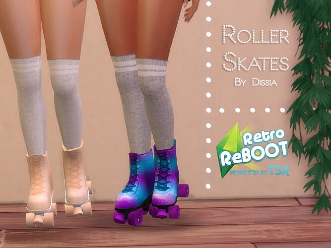 Retro Rollerskates Set By Dissia