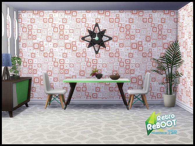 Sims 4 Retro ReBOOT Wall set by seimar8 at TSR