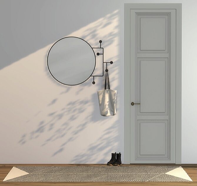 Sims 4 Vianela Wall Mirror With Hangers at Heurrs