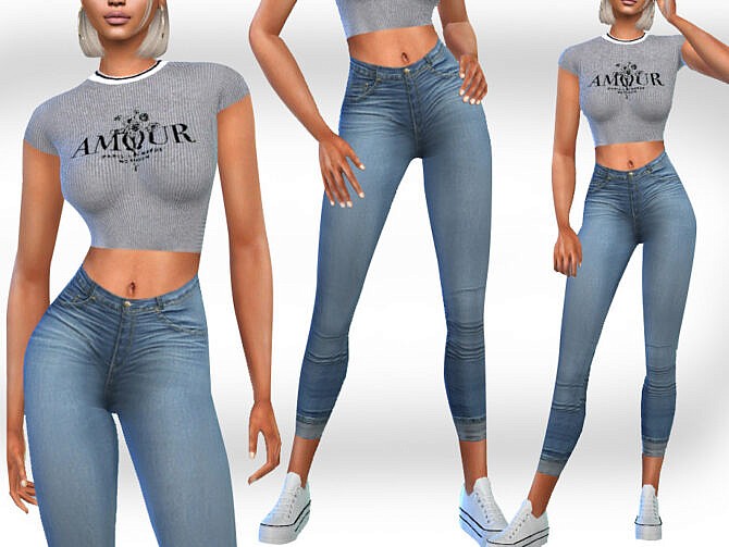 Sims 4 Jeans Outfit by Saliwa at TSR