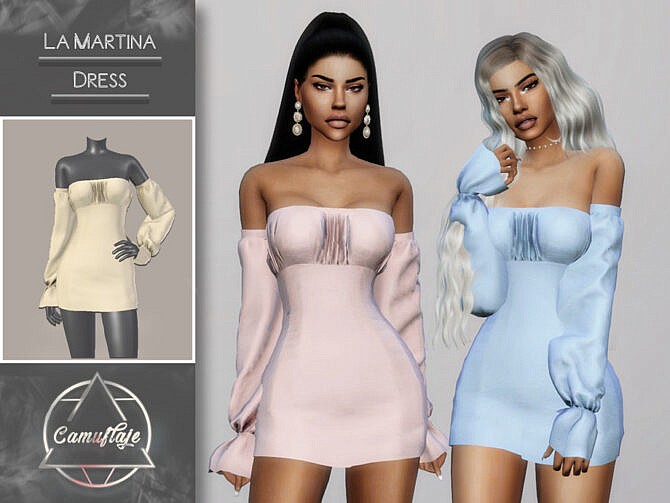 Sims 4 La Martina Dress by Camuflaje at TSR