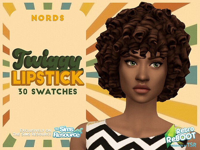 Sims 4 Retro Twiggy Lipstick by Nords at TSR
