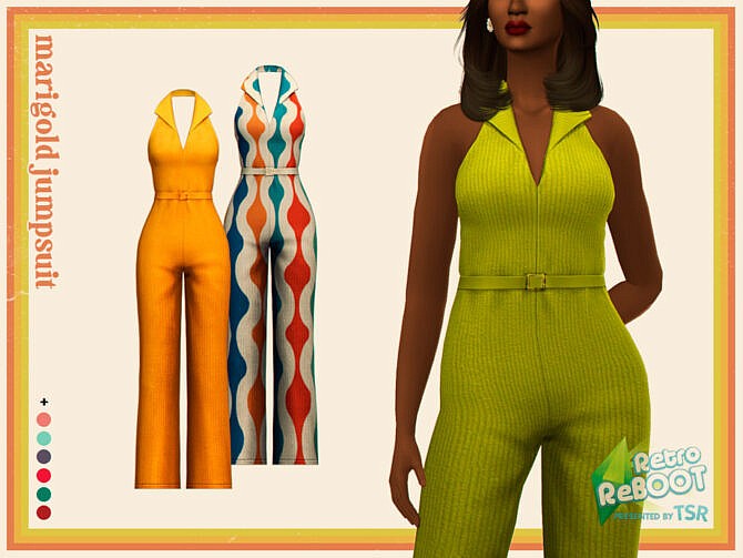 Sims 4 Marigold Jumpsuit by pixelette at TSR