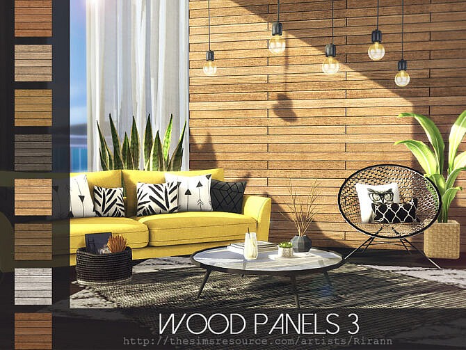 Sims 4 Wood Panels 3 by Rirann at TSR