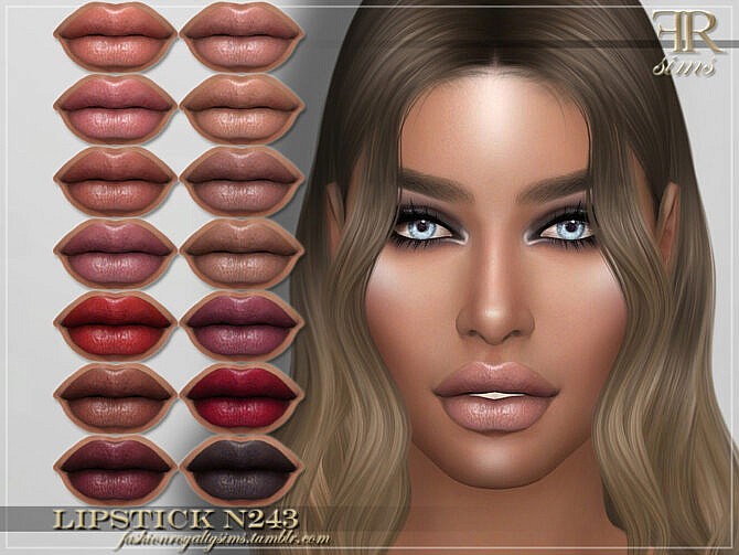 Sims 4 FRS Lipstick N243 by FashionRoyaltySims at TSR