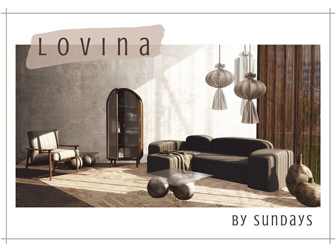 Sims 4 Lovina Living Room Set at Sundays Sims