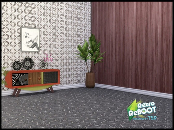 Sims 4 Retro 70s Living Walls by seimar8 at TSR