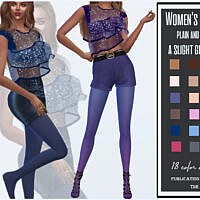 Tights, Plain And With A Slight Gradient By Sims House