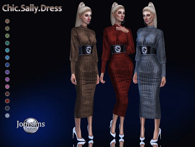 Sims 4 Chic sally dress by jomsims at TSR