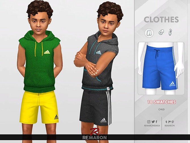 Sims 4 Sport Shorts 01 for boys by ReMaron at TSR