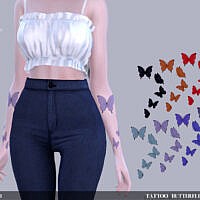 Butterflies Tattoo By Angissi