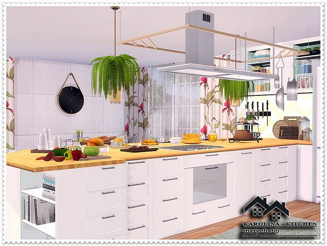 Sims 4 KAROLINA Kitchen by marychabb at TSR