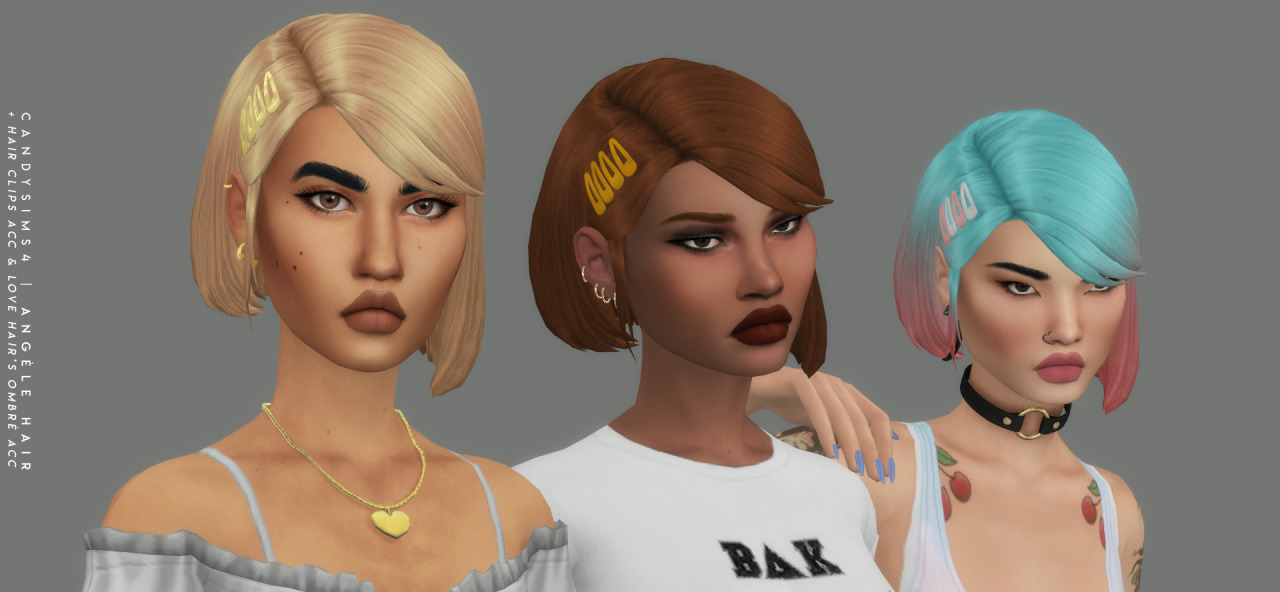 Angele Hair And Hair Clips At Candy Sims 4 Sims 4 Updates