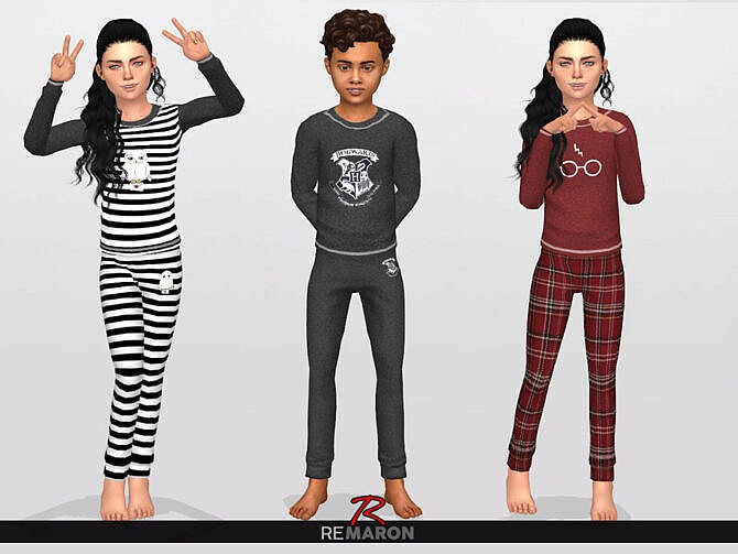 Sims 4 Harry Potter Pants 01 Kids by ReMaron at TSR