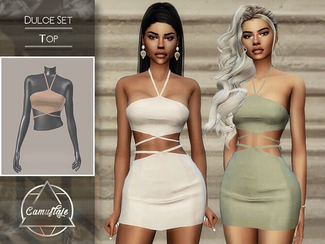 Sims 4 Dulce Set Top by CAMUFLAJE at TSR