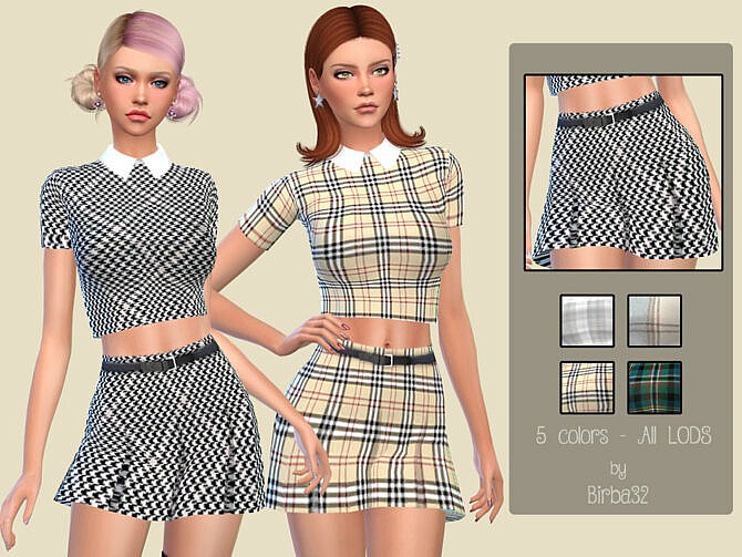 Sims 4 Alissa skirt by Birba32 at TSR