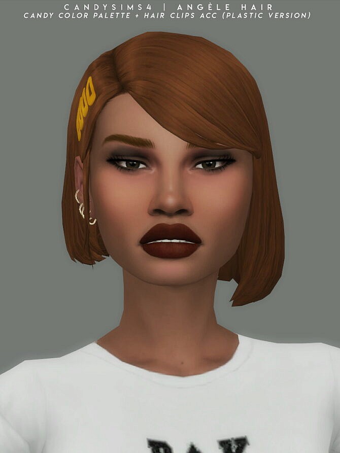 Sims 4 Angele Hair and hair clips at Candy Sims 4