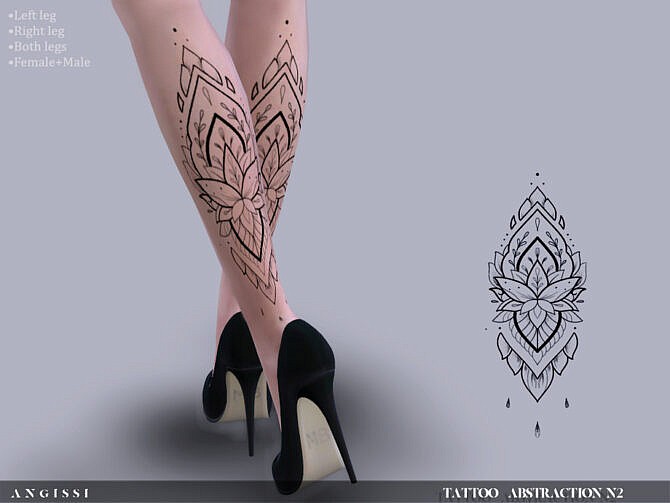 Sims 4 Abstraction n2 tattoo by ANGISSI at TSR