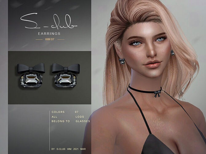 Sims 4 Earrings 202107 by S Club WM at TSR