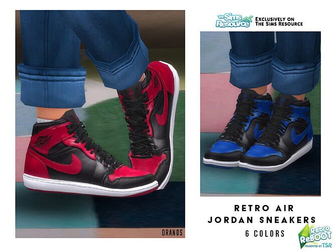 Sims 4 Retro Air Jordan Sneakers by OranosTR at TSR