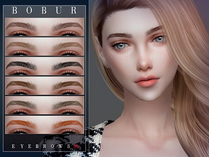 Sims 4 Eyebrows 34 by Bobur3 at TSR